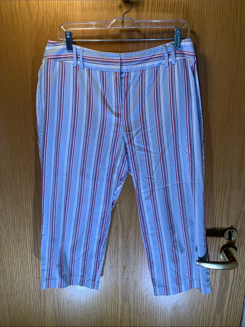 LOFT Striped Crop Chinos - Cotton - Size 12P